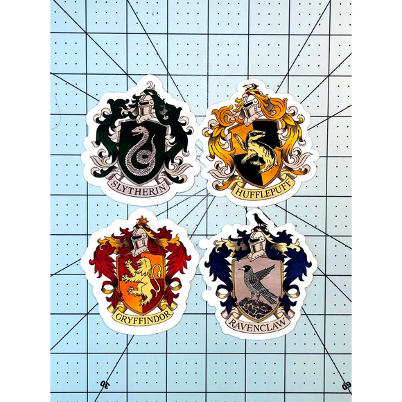HP Wizard Griffindor Slytherin High Quality Water Resistant Sticker Decal 4pack - Picture 1 of 5